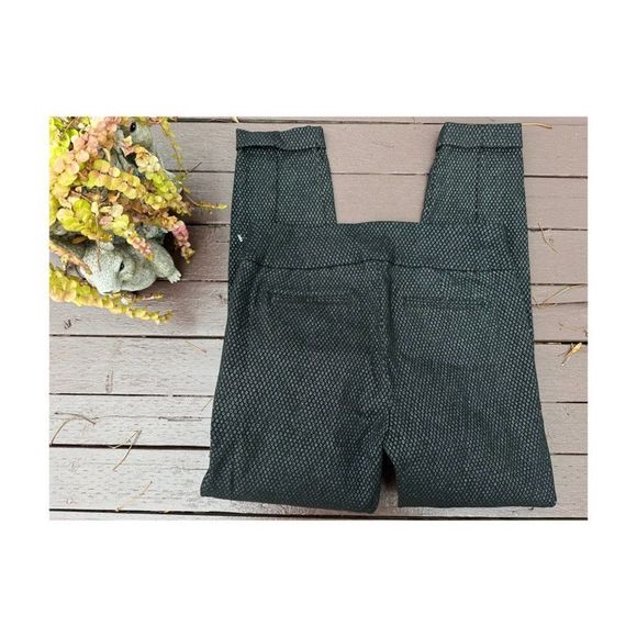 Lord & Taylor Kelly Pull On Black Stretch Trousers Silver Metallic Flat Front 14 - Picture 3 of 14